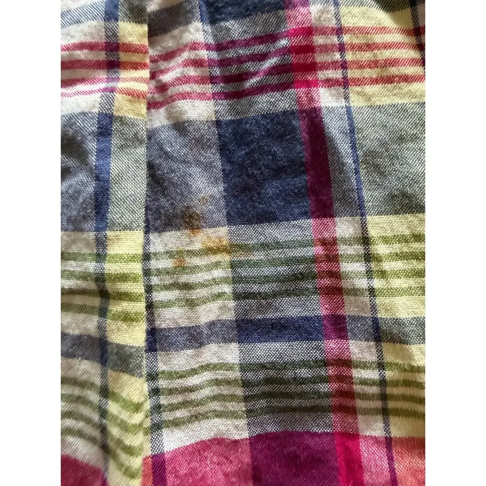 Ralph Lauren Boys Large 14-16 Plaid Button Down Shirt Long Sleeve Madras